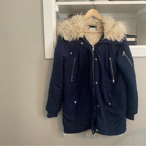 • Anthropologie Savida faux fur lined jacket • Size 14